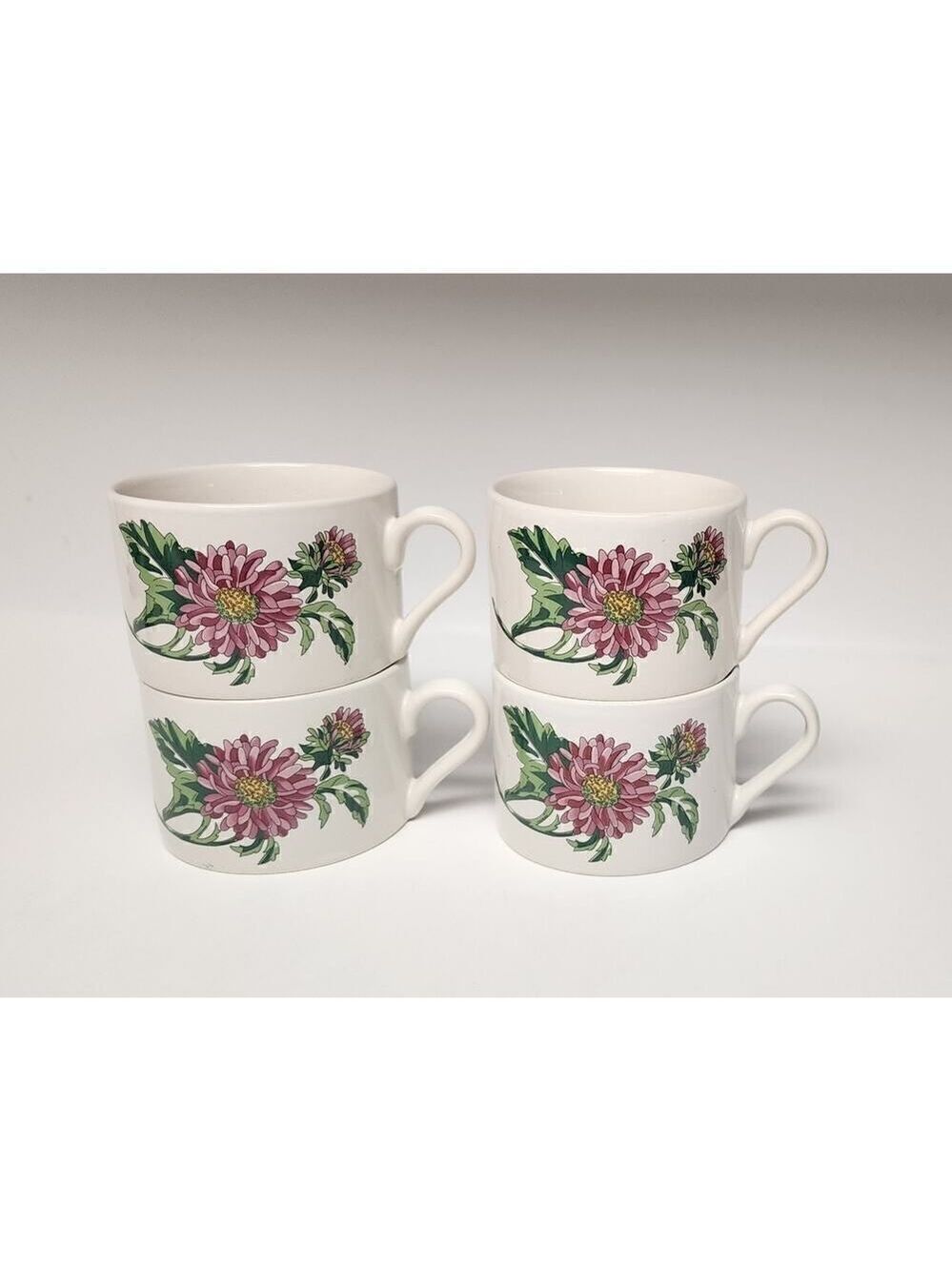 International Tableworks Terrace Blossoms Coffee Lot of 4 Tea Mugs